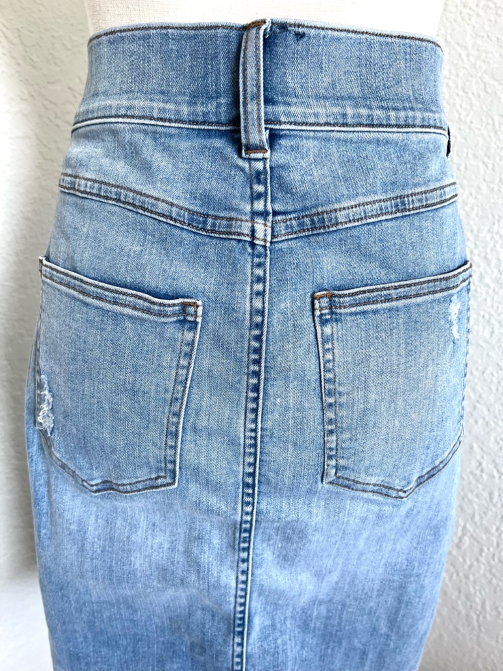 Spanx Distressed Denim Skirt - Picture 5 of 6